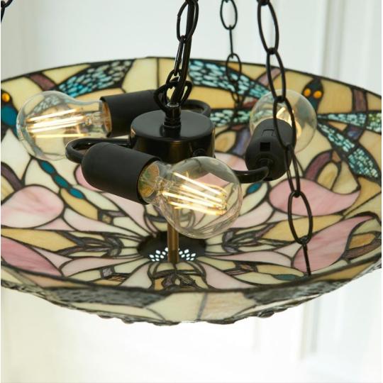fuggesztek tiffany szitakotos lampa kezzel keszult hendmade tiffany stilusu uvegernyo e27-es led sullyesztett mennyezeti lampa  1900-as evekbeli belsoepiteszeti dizajn 3.jpg